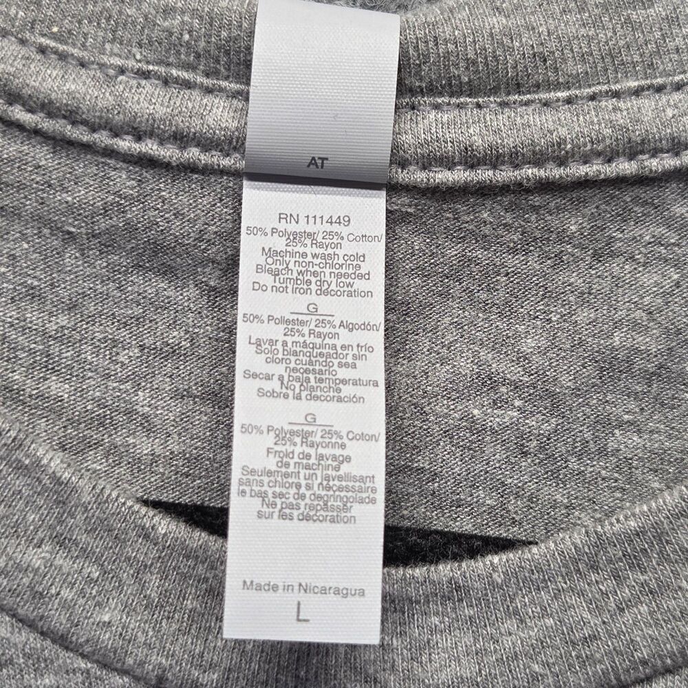 Shirt Mens Large Happiness Is Camping With My Dog Gray Graphic Tee T Shirt Camp - Picture 3 of 7